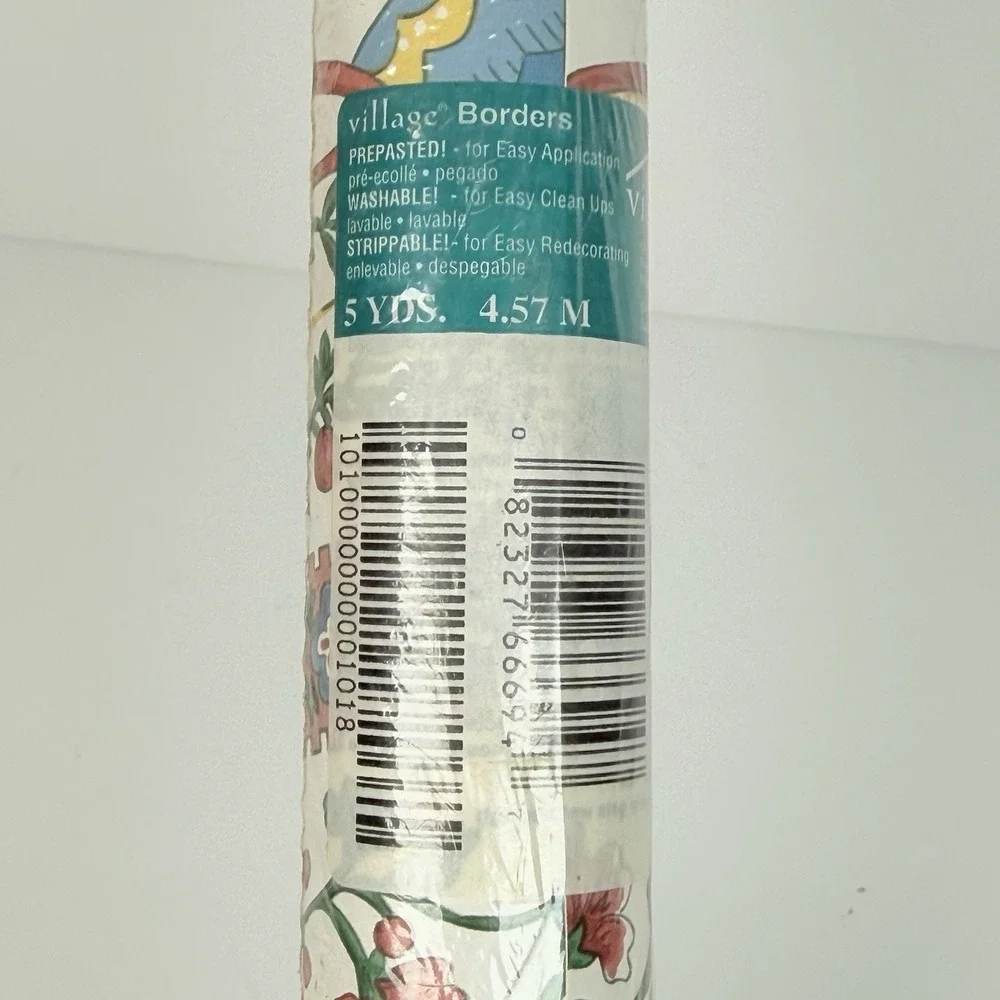 FSC Wallcovering Village Border Floral Wallpaper 580760 10 Inch Wide 5 Yards VTG